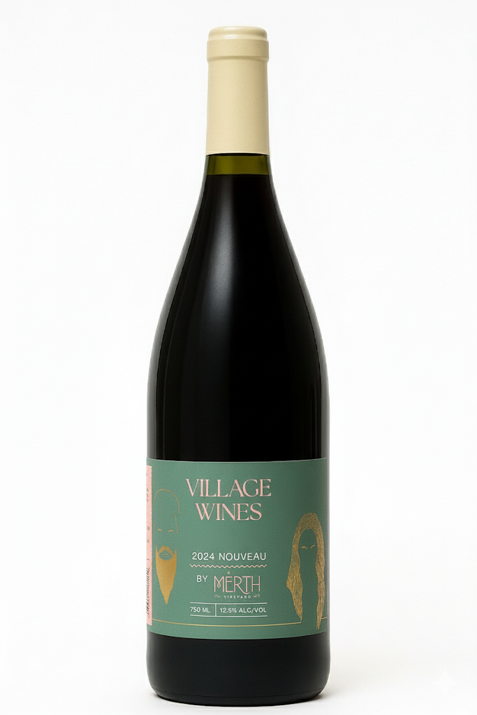 Bottle of Village Wines on a white background