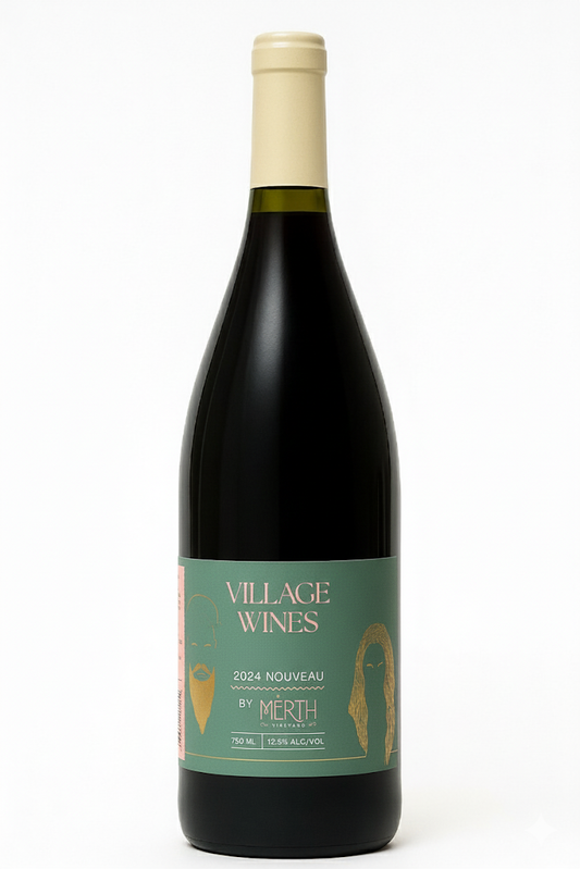 Bottle of Village Wines on a white background